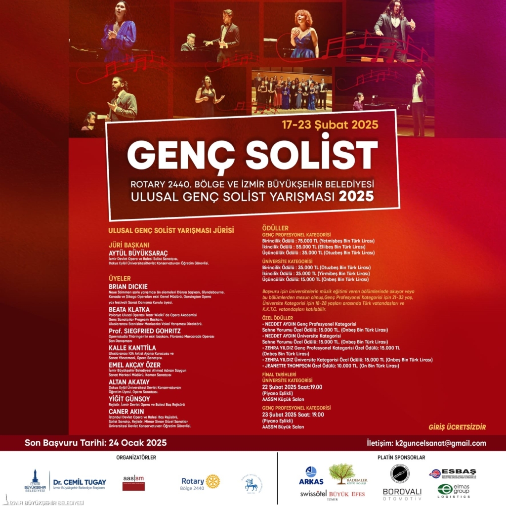 Genç Opera Solistleri İzmir’de Buluşuyor