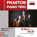 Phaeton Piano Trio Mart Ayında AASSM'de İzmirlilerle Buluşuyor