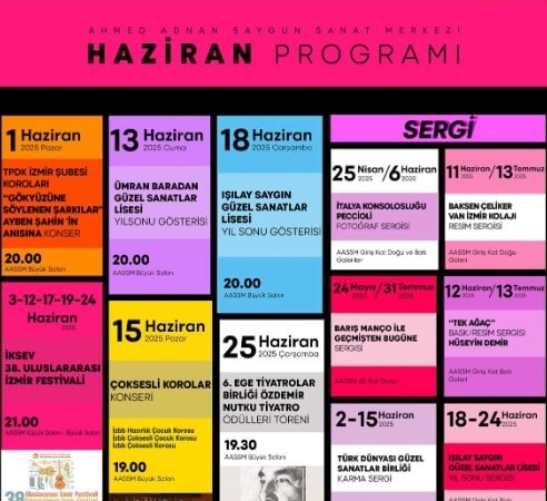 Haziran’da AASSM’de Sanat Dolu Bir Takvim