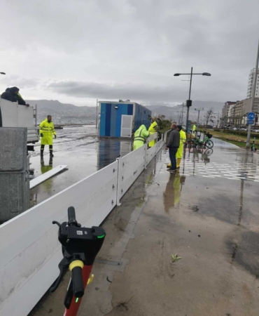 Kordon’daki Geçici Fırtına Duvarı Deniz Taşkınını Önledi